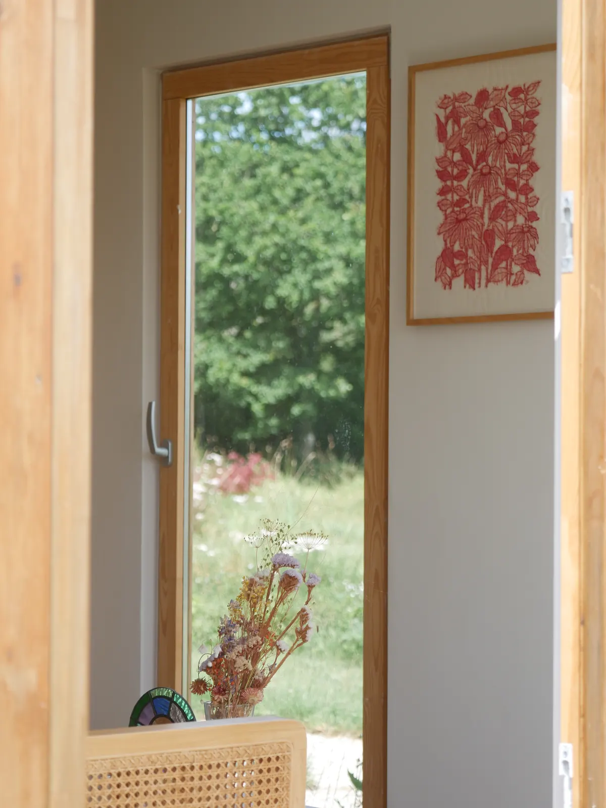 The treatment room's picture window looking out over the Gloucestershire countryside